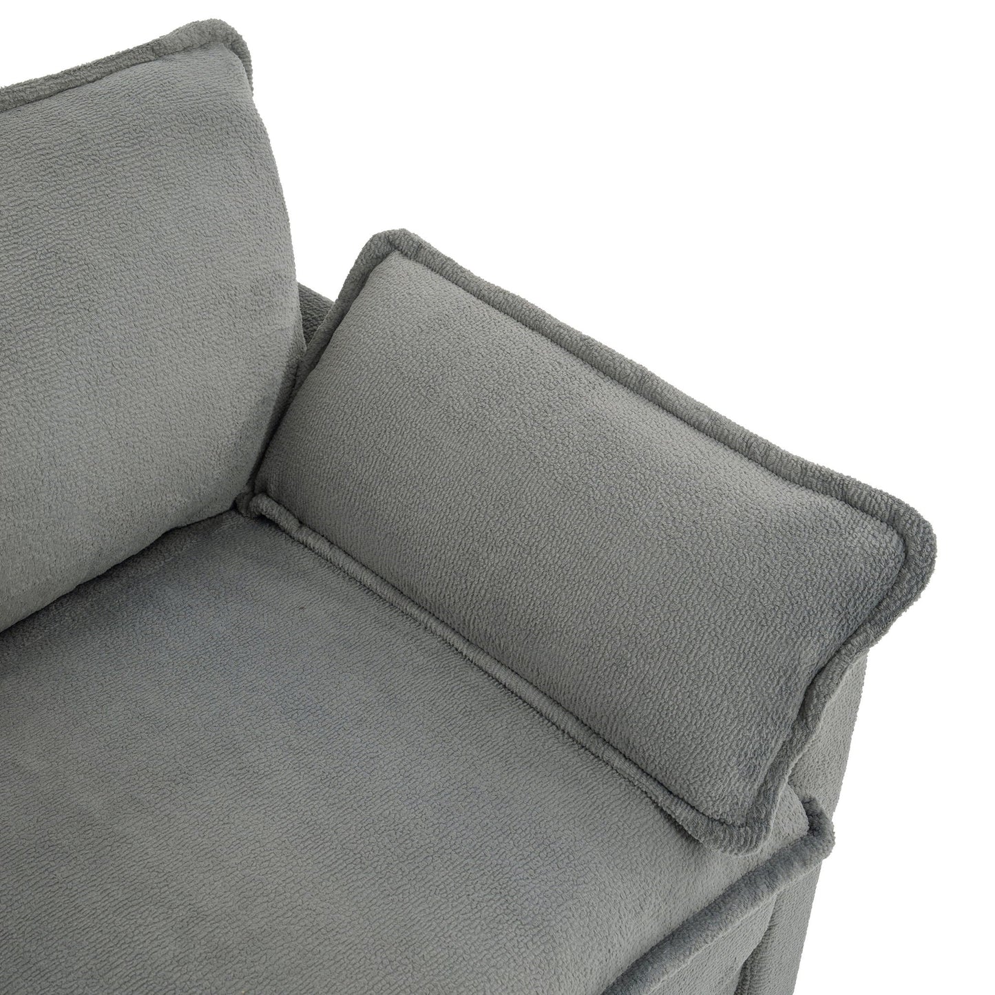 Modern 3 Seater Sofa With Side Storage Pockets For Living Room