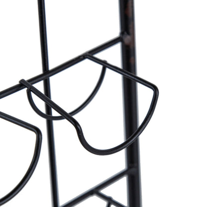 Floating Coffee Bar Shelf With Coffee Pod Holder, Hooks And Storage Shelf - Black