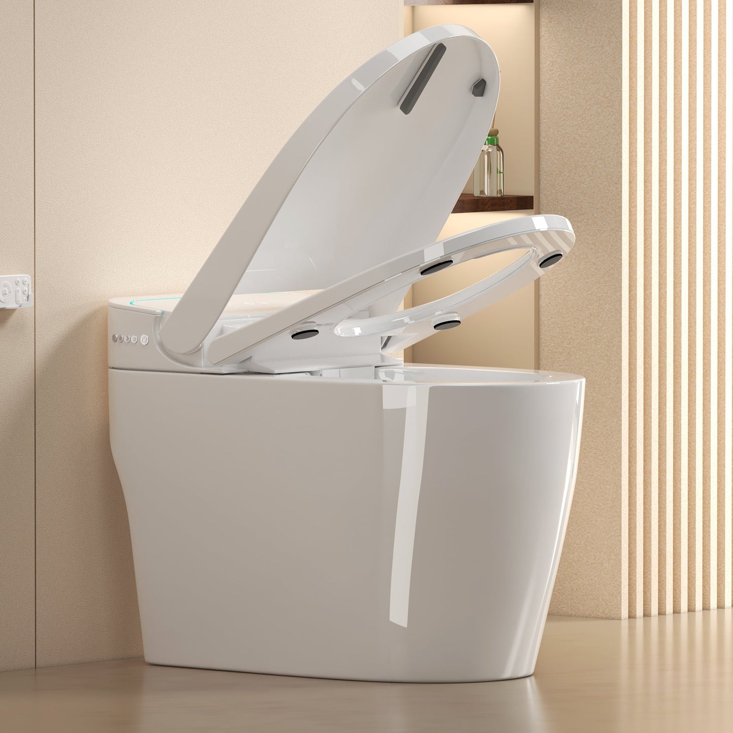 Unique Smart One-Piece Toilet with Bidet and Auto Seat