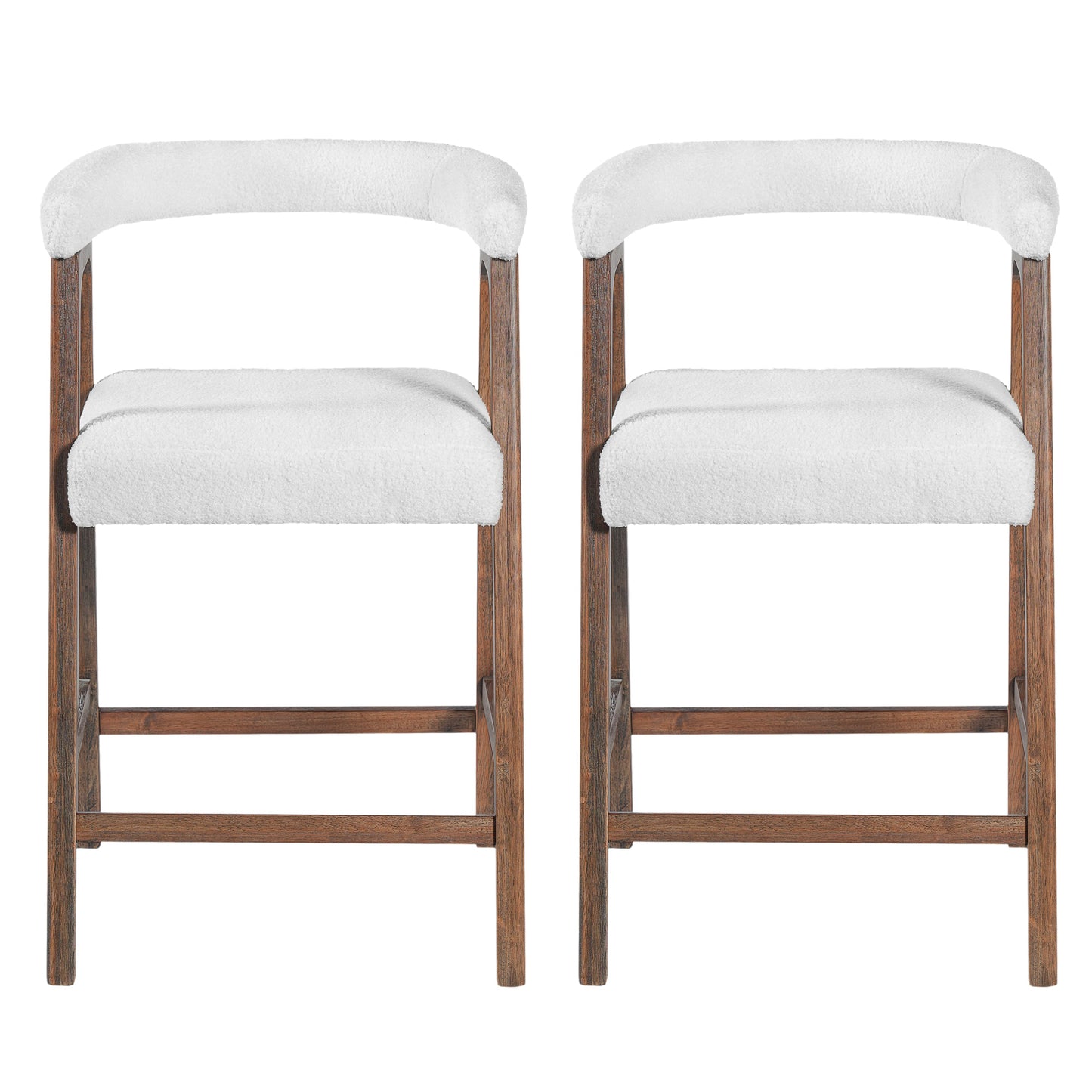 26'' Seat Height Bar Stools with Back - Set of 2