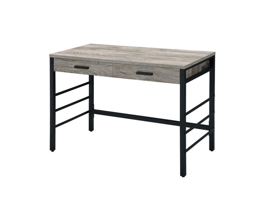 Disho Weathered Writing Desk With USB - Oak