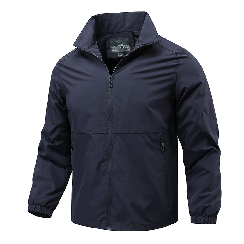 Outdoor Breathable Casual Jacket Mid- To Young-Adult Stand-Collar Jacket