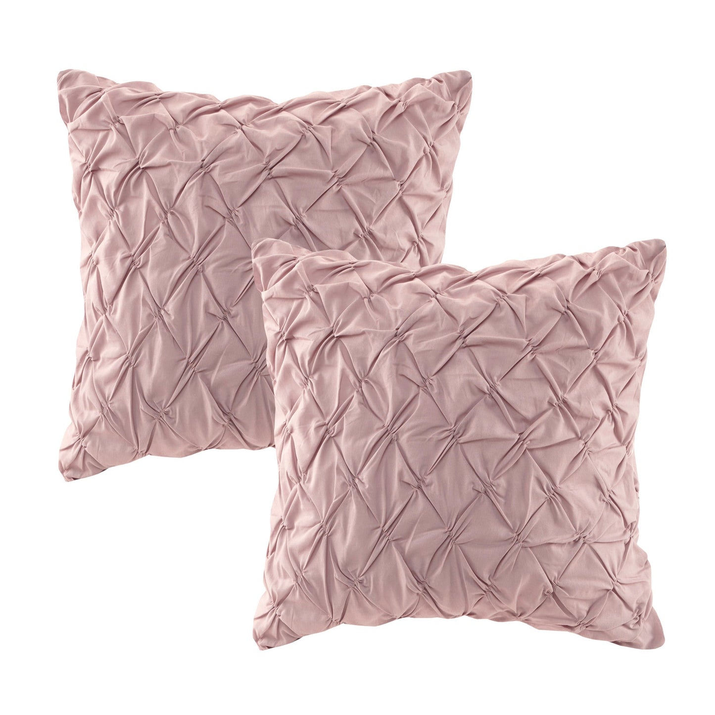 8 Piece Cotton Printed Comforter Set Blush Queen