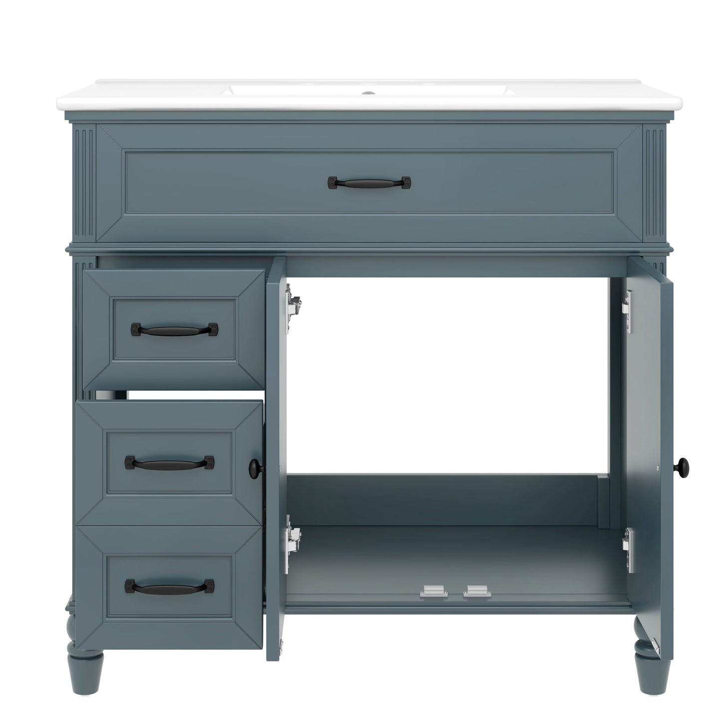 Bathroom Vanity With Sink, Freestanding Cabinet & Drawers
