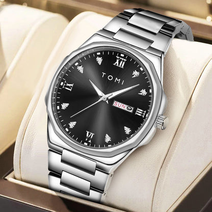 Simple Diamond Encrusted Quartz Watch Fashionable