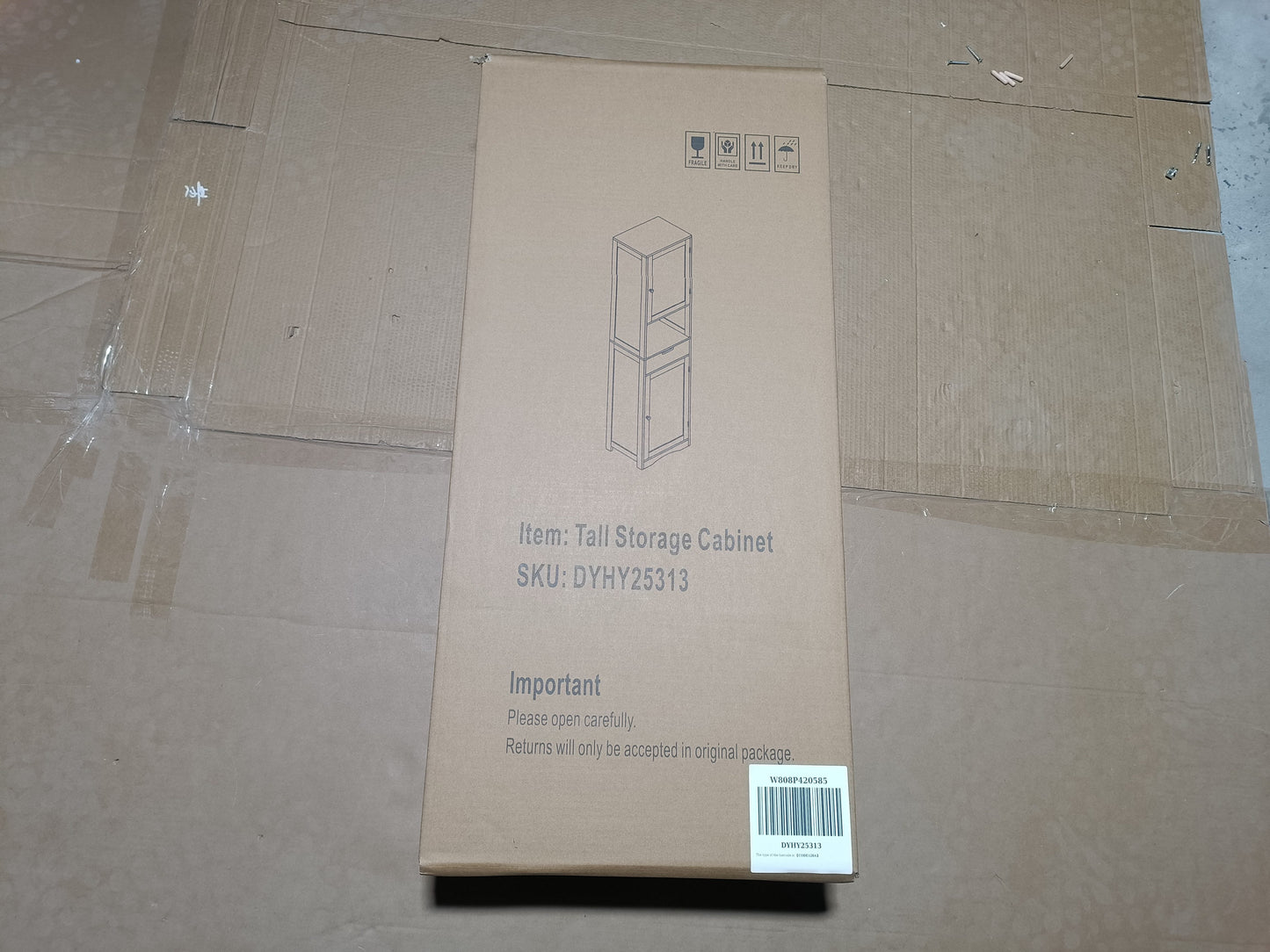 67" Tall Bathroom Cabinet with 2 Doors & 1 Drawer