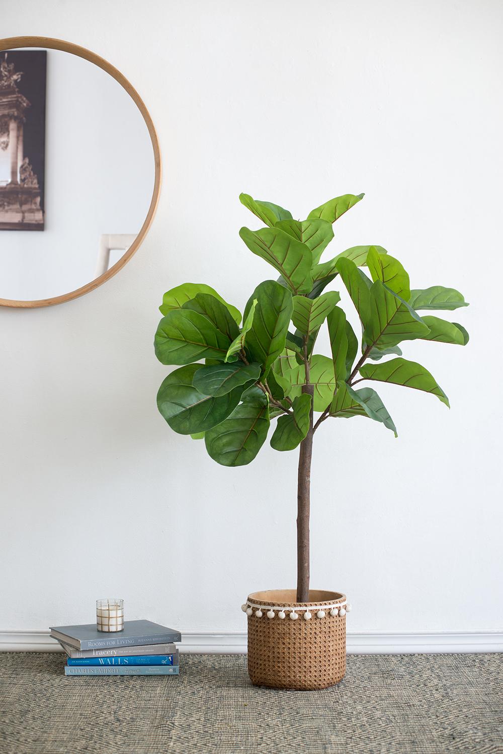 25x25x52"H Fiddle Fig Leaf Tree with 40 Leaves