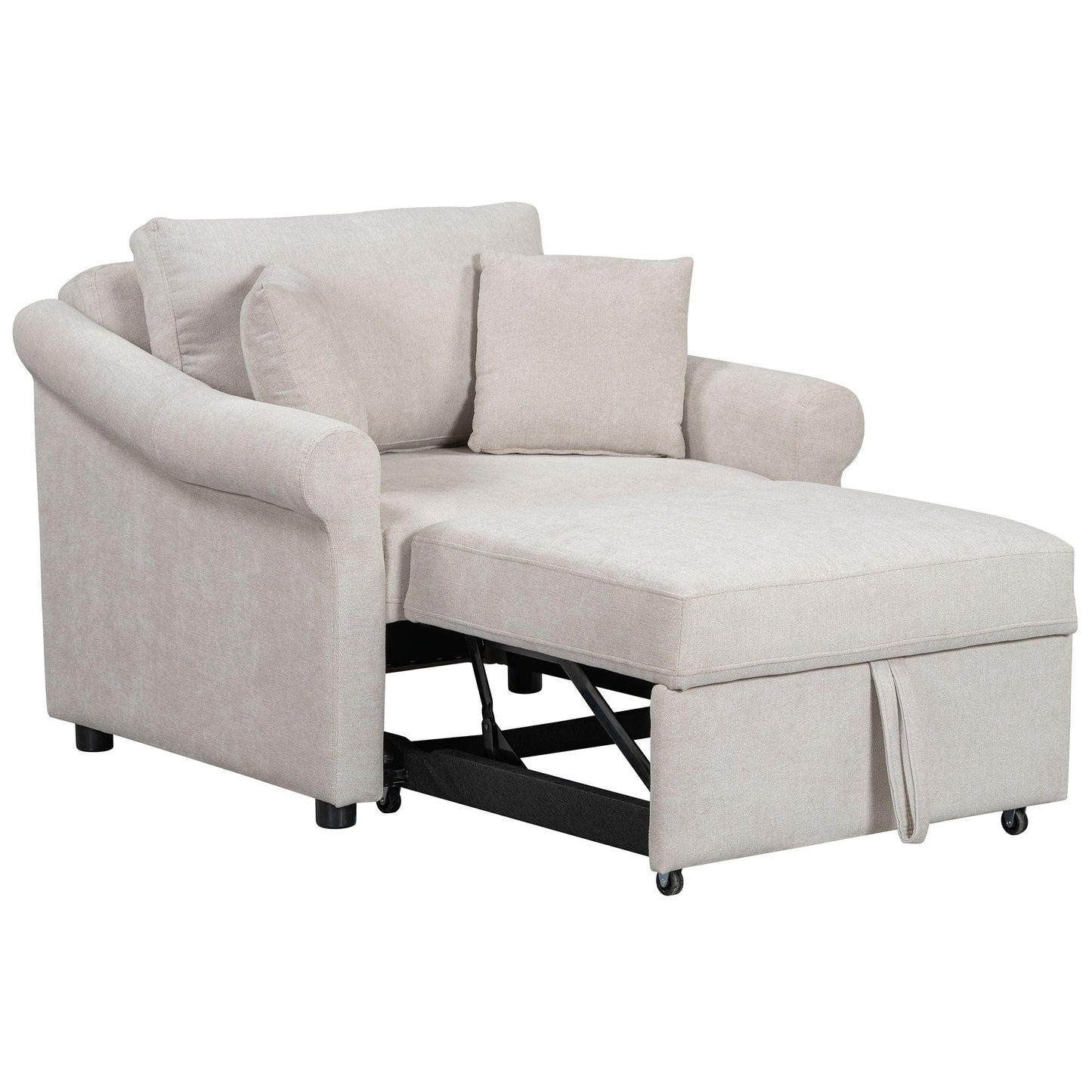 Convertible Sleeper Chair With Adjustable Backrest