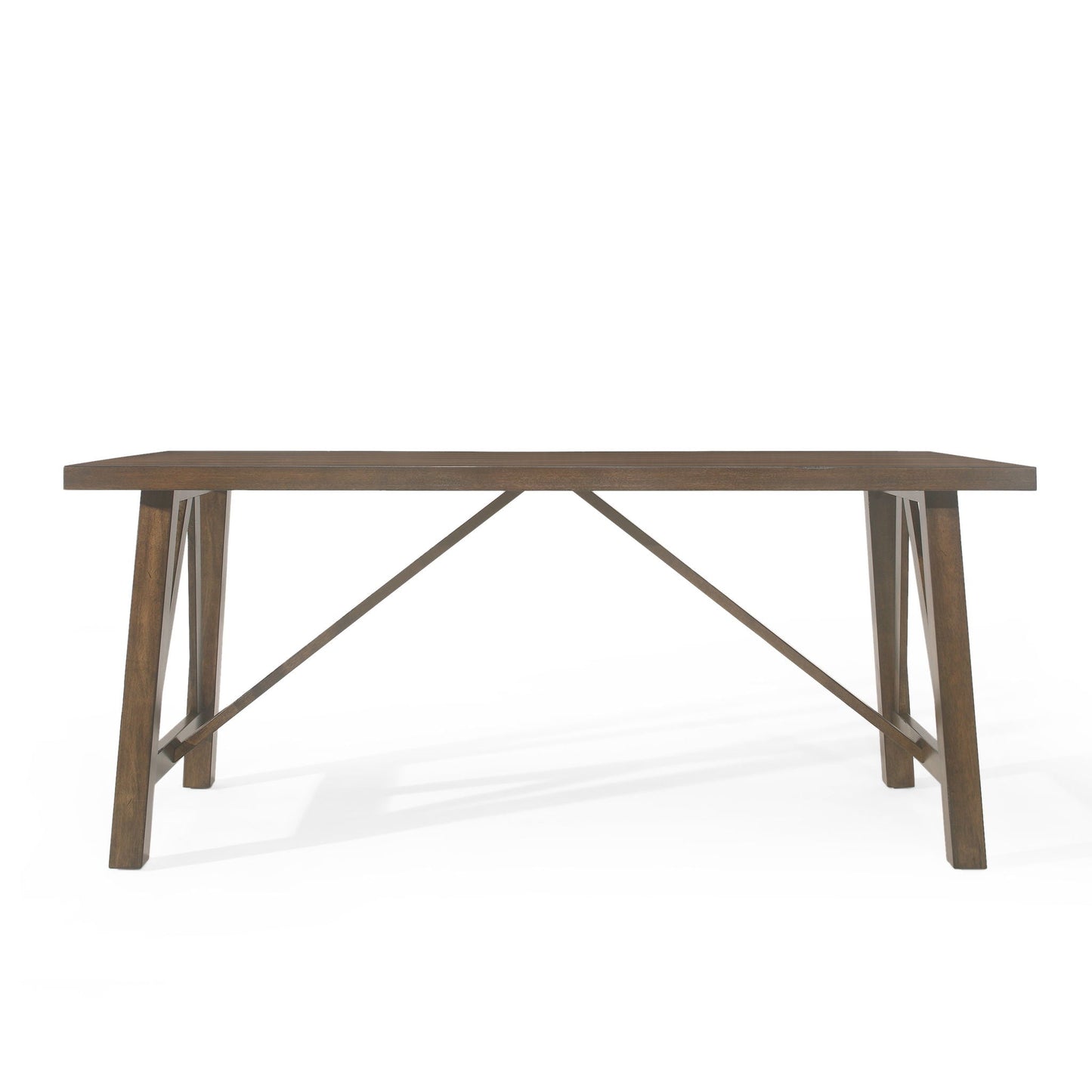 Farmhouse Style Dining Table With Wood-Like Top