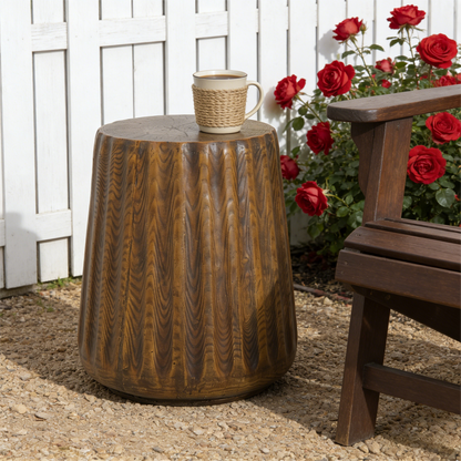 MGO Outdoor Indoor Side Table - Tree Stump Style