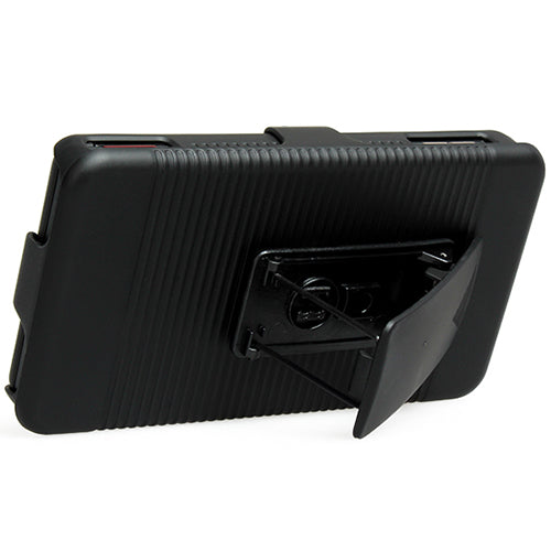 Black Slide Case with Belt Clip & Kickstand for Motorola