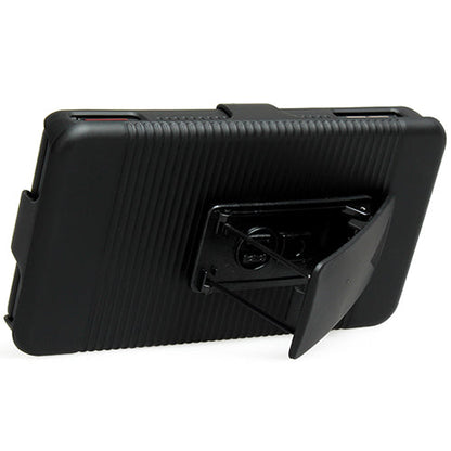 Black Slide Case with Belt Clip & Kickstand for Motorola