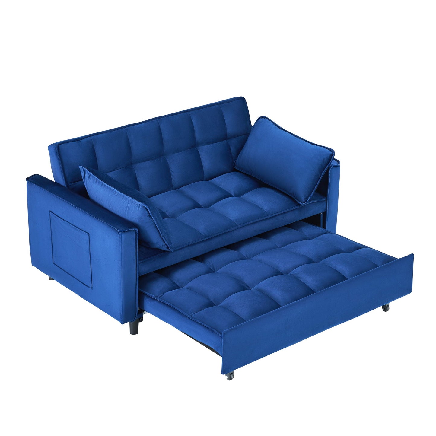 Sofa Bed With Pockets, 3 In 1 Convertible For Living Room