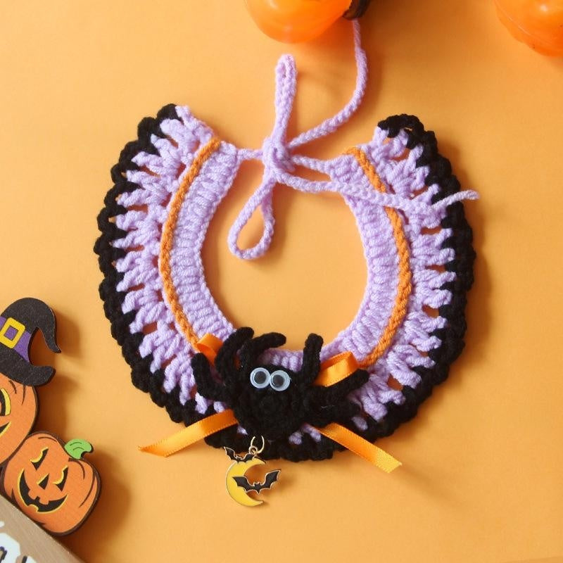 Hand-knitted Halloween Scarf For Cats And Dogs