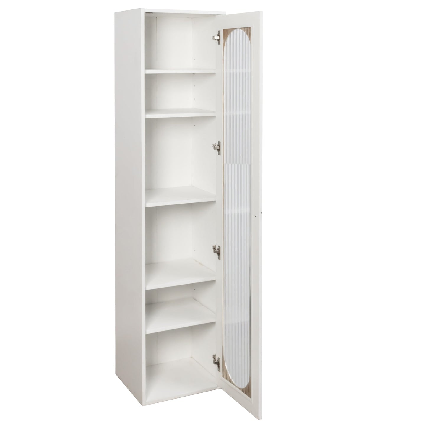 Tall Display Cabinet & Bookshelf with Glass Door