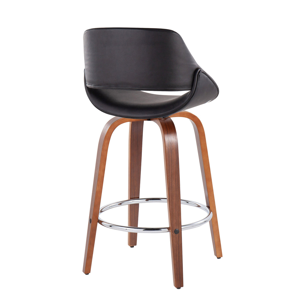 Mid-Century Modern Fixed-Height Counter Stool