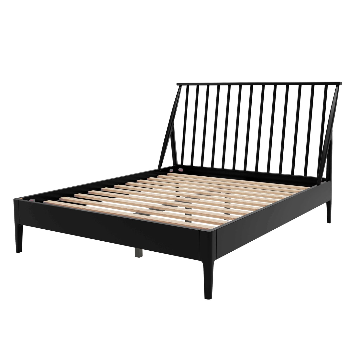 Bohemian Platform Bed With Tall Headboard