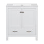 Bathroom Vanity With Single Sink, Combo Cabinet Undermount Sink, Bathroom Storage Cabinet With Two Doors And A Drawer, Soft Closing, Multifunctional Storage, Solid Wood Frame
