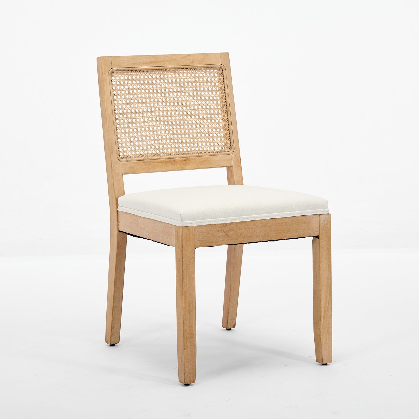 Farmhouse Rattan Dining Chairs Set of 2