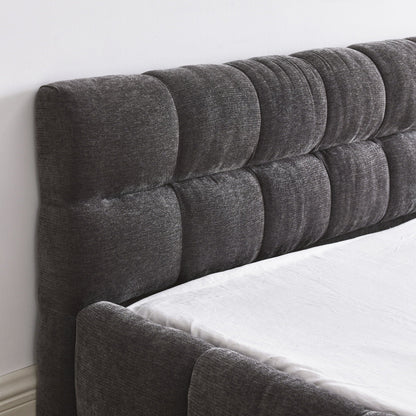 Modern Platform Bed Frame With Thick Fabric