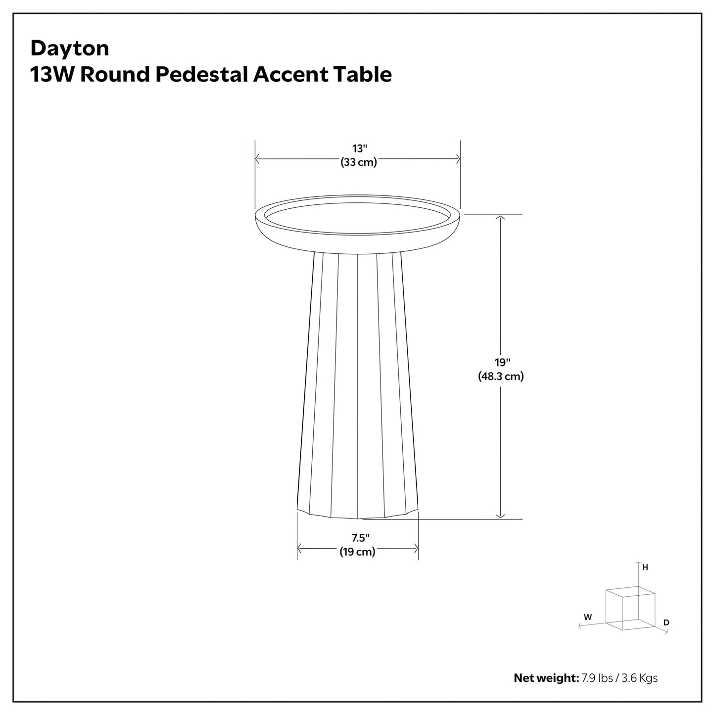 Dayton - Handcrafted Wooden Accent Table