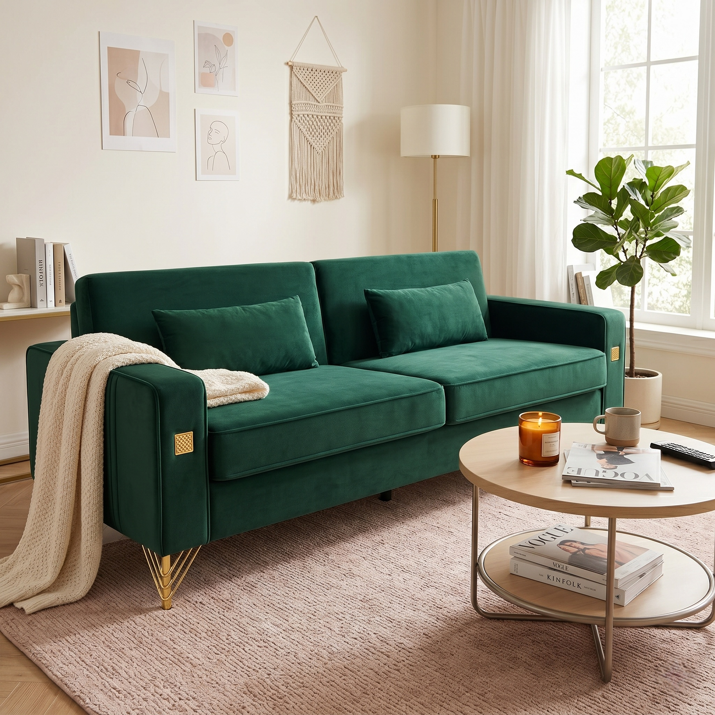 FX-P18-RG2(SOFA) Luxury Emerald