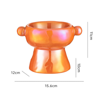 Ceramic Protection Cervical Vertebra Cat Food Basin Anti-tumble