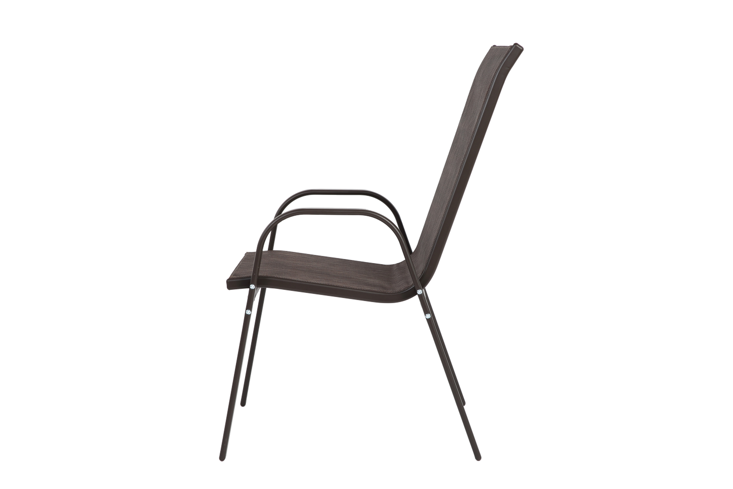 6 Piece Patio Chairs with High Backrest and Armrest - Brown
