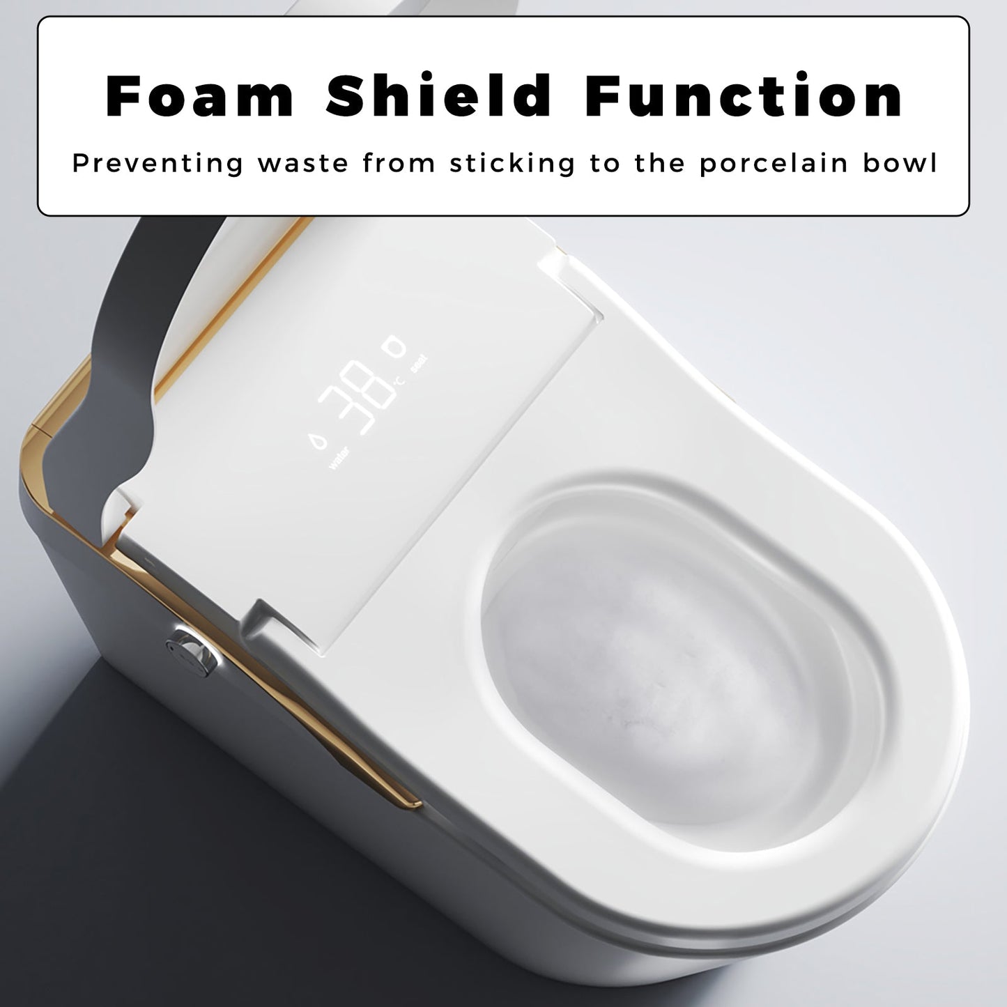 Modern Smart Toilet With Bidet, Auto Flush, Heated Seat, and More
