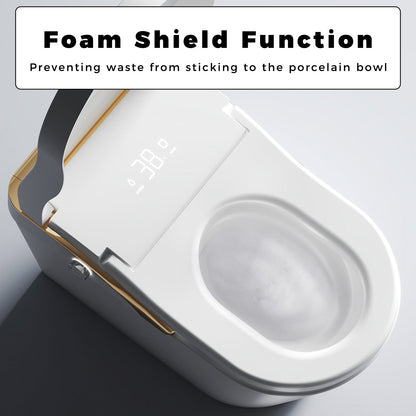 Modern Smart Toilet With Bidet, Auto Flush, Heated Seat, and More