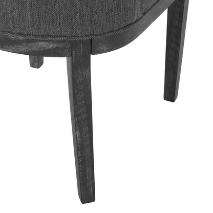 Modern Dining Chair With Durable Fabric Upholstery And Sturdy Wooden Frame (Set of 2)