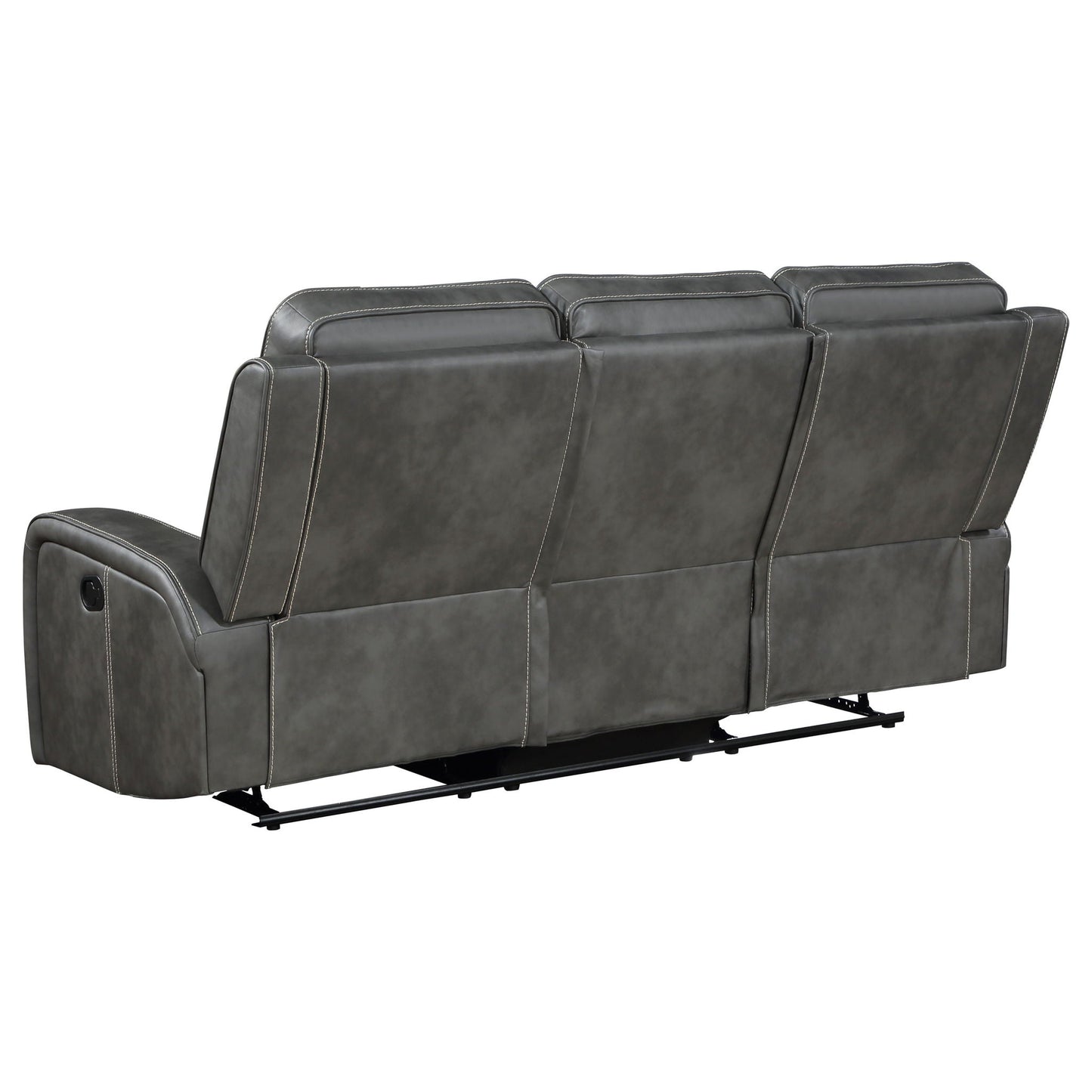 Forrest - Motion Reclining Sofa Comfort With Elegant Tufting And Wide Track Arms - Gray