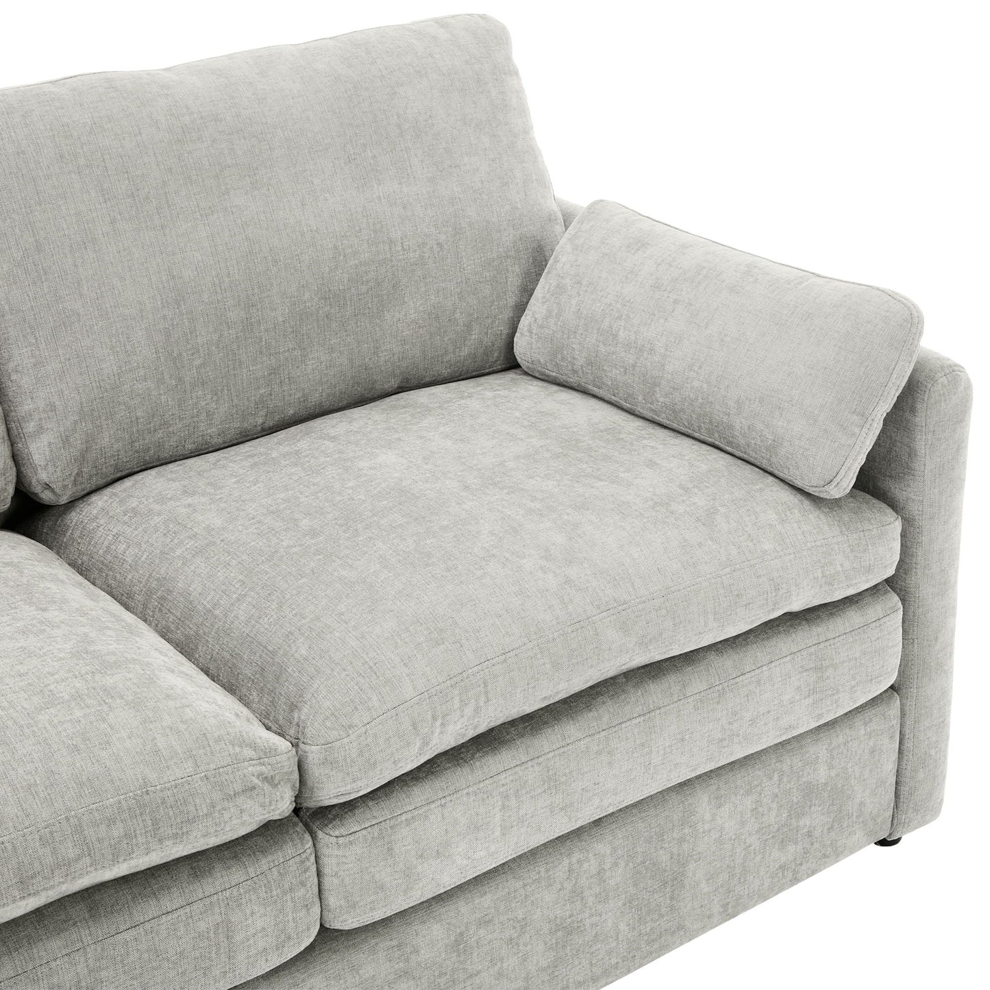 Cozy Upholstered Cushion Armchair For Living Room