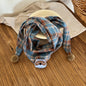Korean-style Cotton-linen Plaid Childrens Scarf Versatile And Easy To Match
