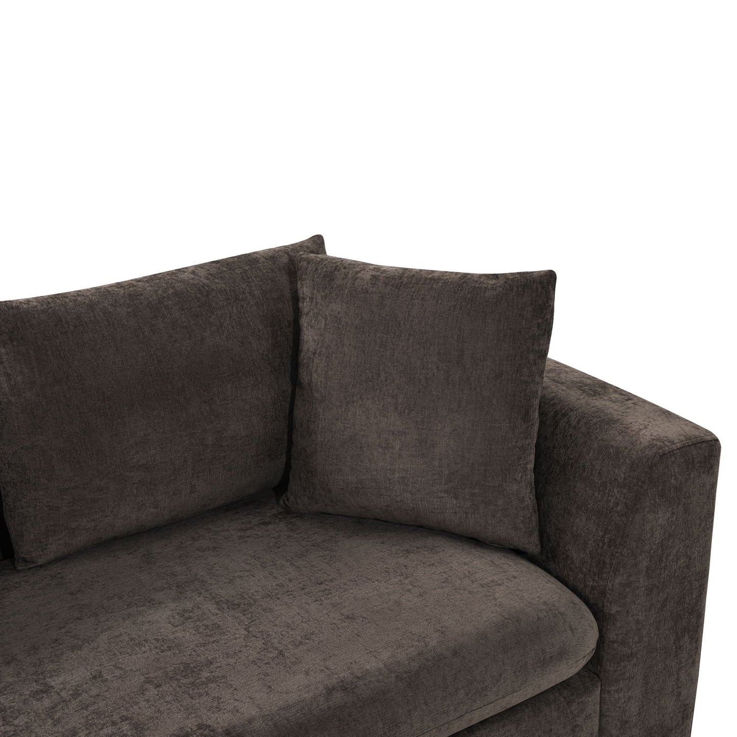 Modern L Shaped Sectional Sofa With Upholstery And Wooden Storage