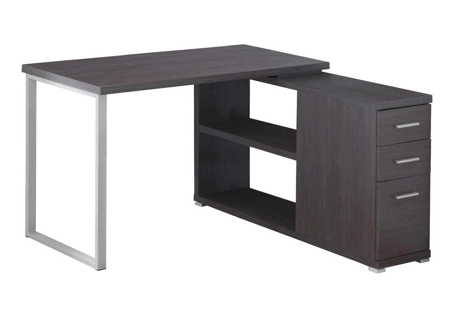 L-Shape Computer Desk with Storage Drawers