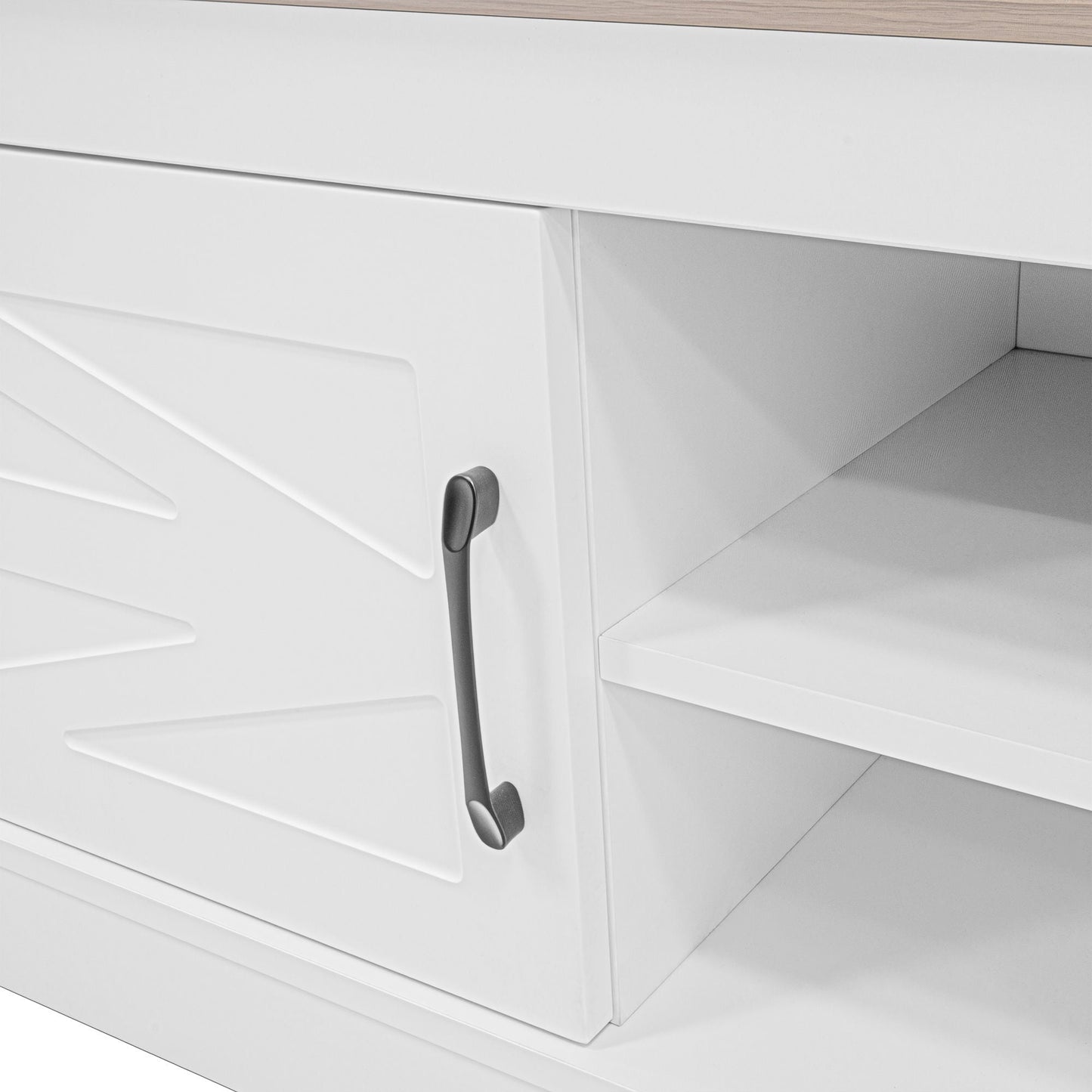 Hall Tree With Bench And Shoe Storage, 5 In 1 Entryway Organizer Cabinet With Coat Rack, 4 Shoe Cubbies & 7 Hooks - White