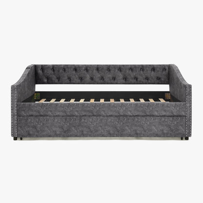 Upholstered Daybed With USB Charging & Pull Out Bed