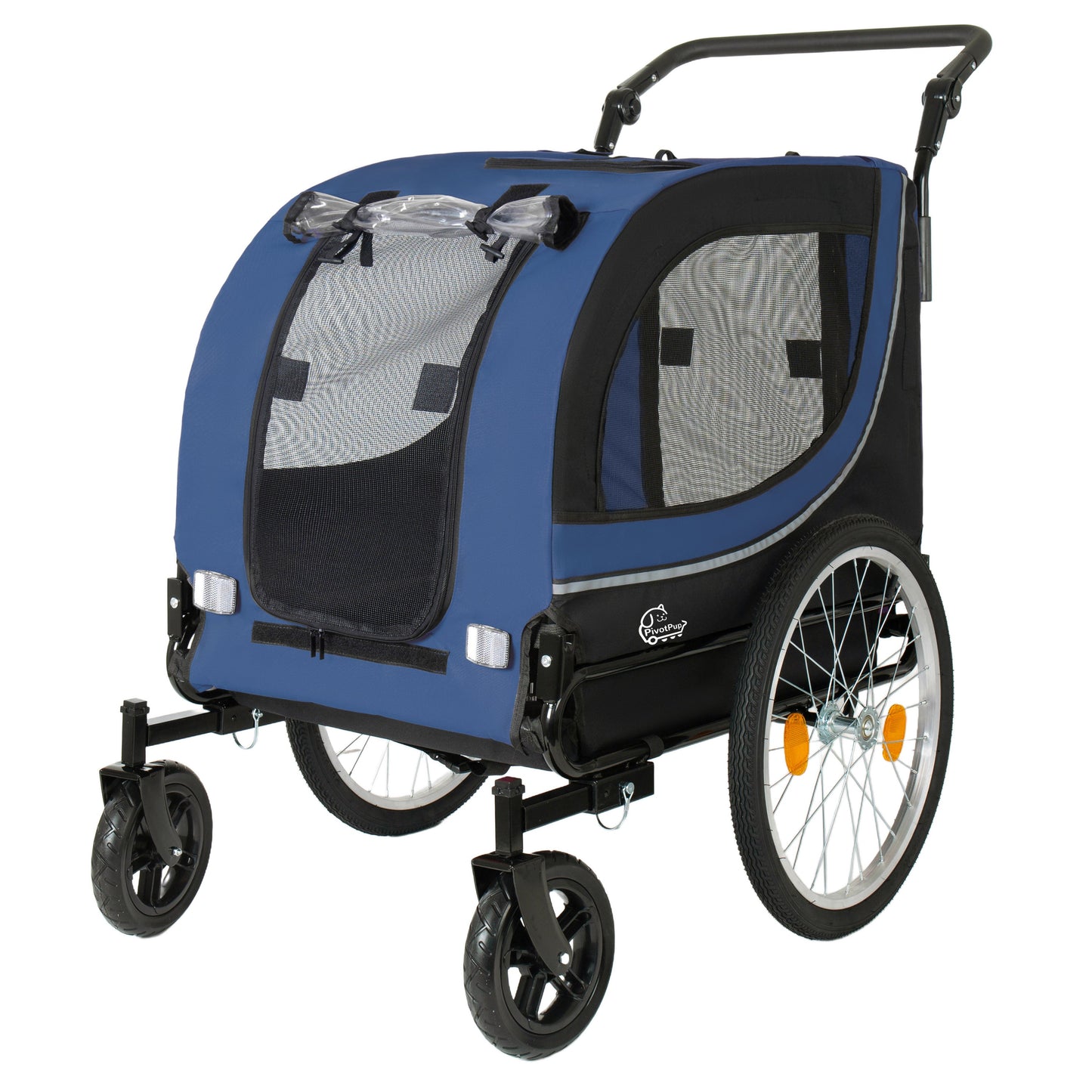 2-in-1 Bike Trailer & Pet Stroller for Dogs up to 100lbs