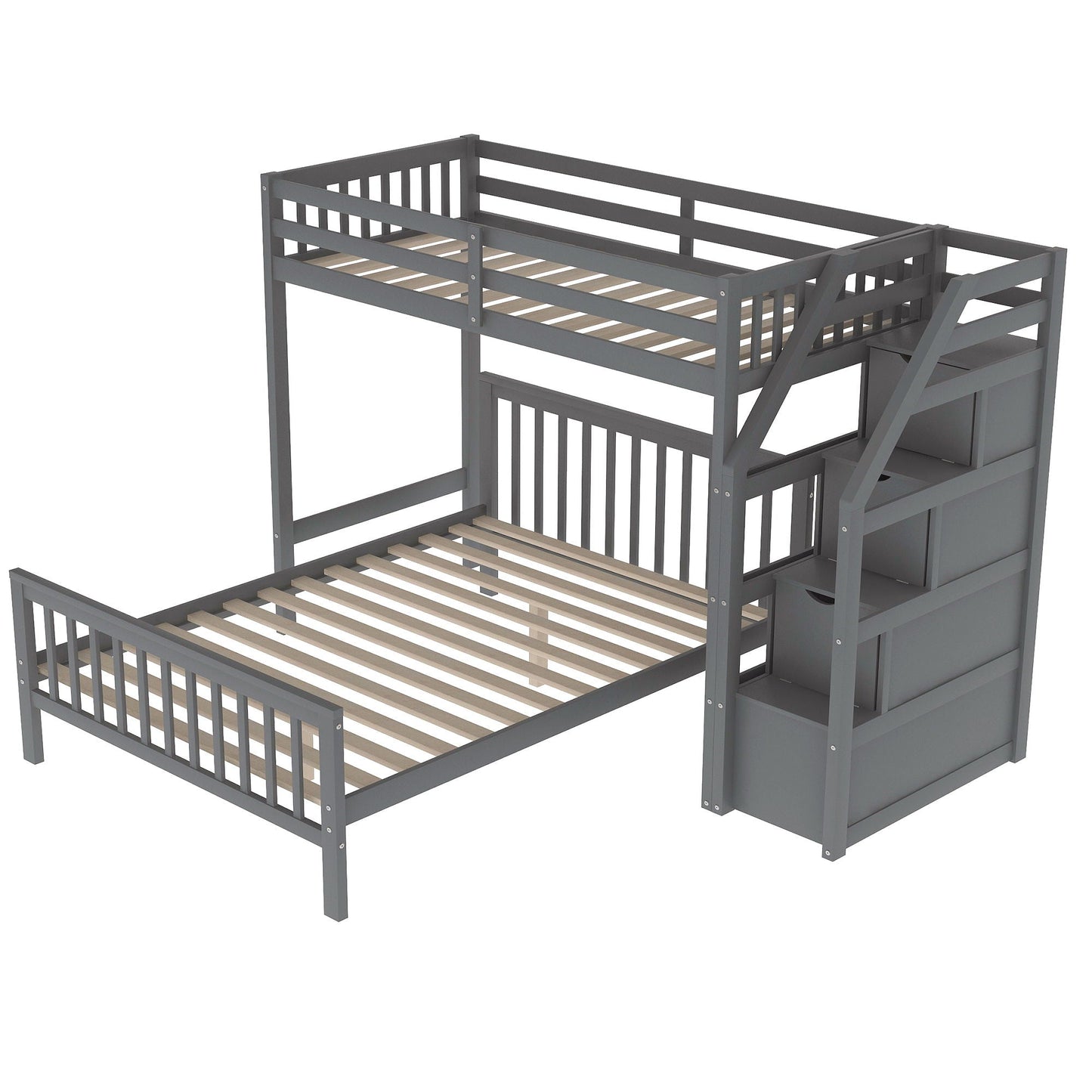 Loft Bed With Staircase And Storage