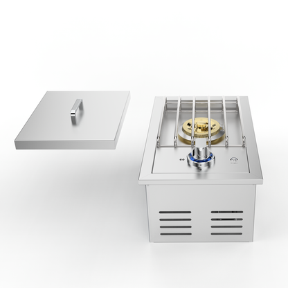 Single Grilling Side Burner, 17,000BTU Liquid Propane