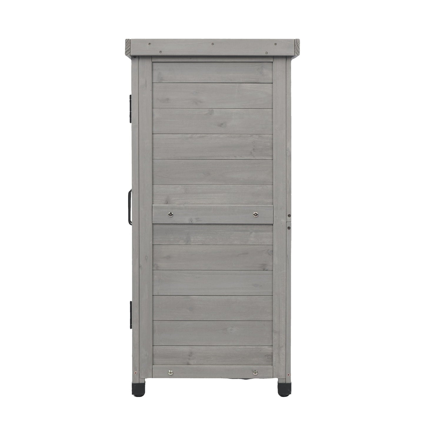 Potting Bench With Storage Cabinet And Metal Table Top For Outdoor