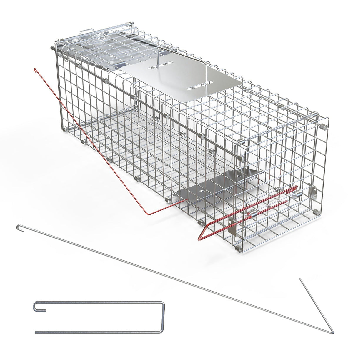2PCS Folding Humane Animal Trap Cages for Cats, Rabbits & Squirrels