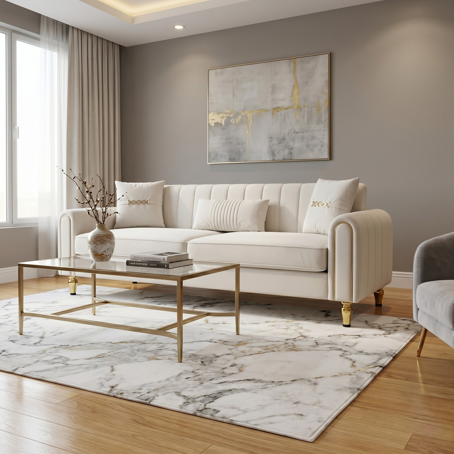FX-P11-CW 3-Seater Sofa for Living Room