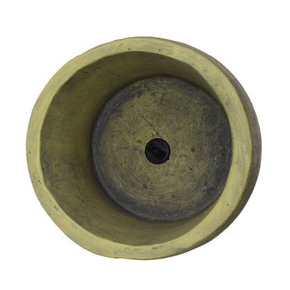 Glacier Cast Stone Urn with Weather Resistance - Gray