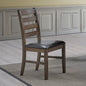 Damica - Side Chair (Set of 2) - Brown Synthetic Leather & Walnut