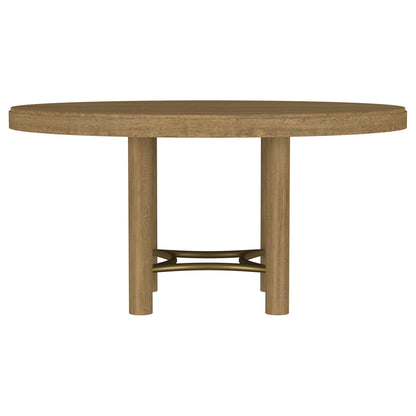 Arini 7-piece Round Dining Table Set Sand Wash and Black