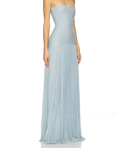 Ribbed Pleated Tube Dress