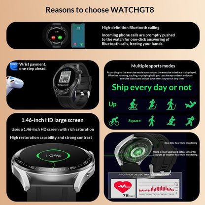 High-end GT8 Bluetooth Calling Smartwatch