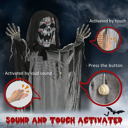 74" Animated Skeleton Witch of the Haunted Hollow